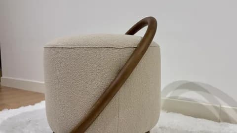 Oak Pouf